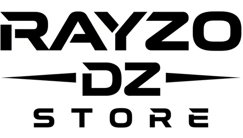 RAYZO logo with solid white background